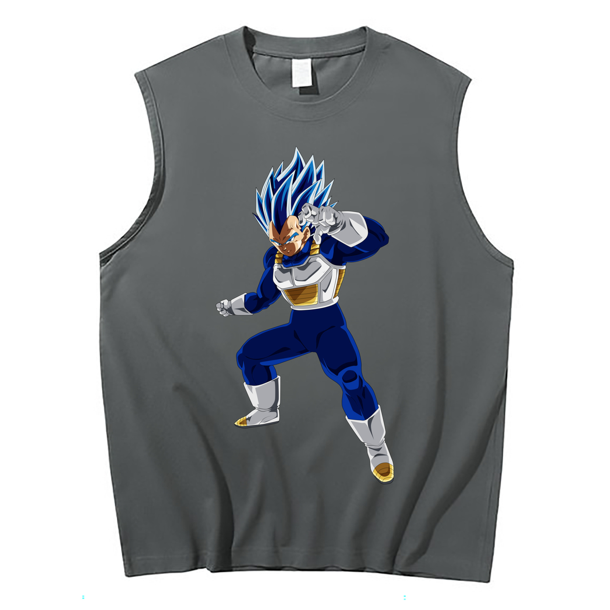 （画像用） ドラゴンボール ベジータ四世（Bejīta Yonsei）DRAGON BALL Vegeta IV コットン100％タンクトップ（フロントプリント）
